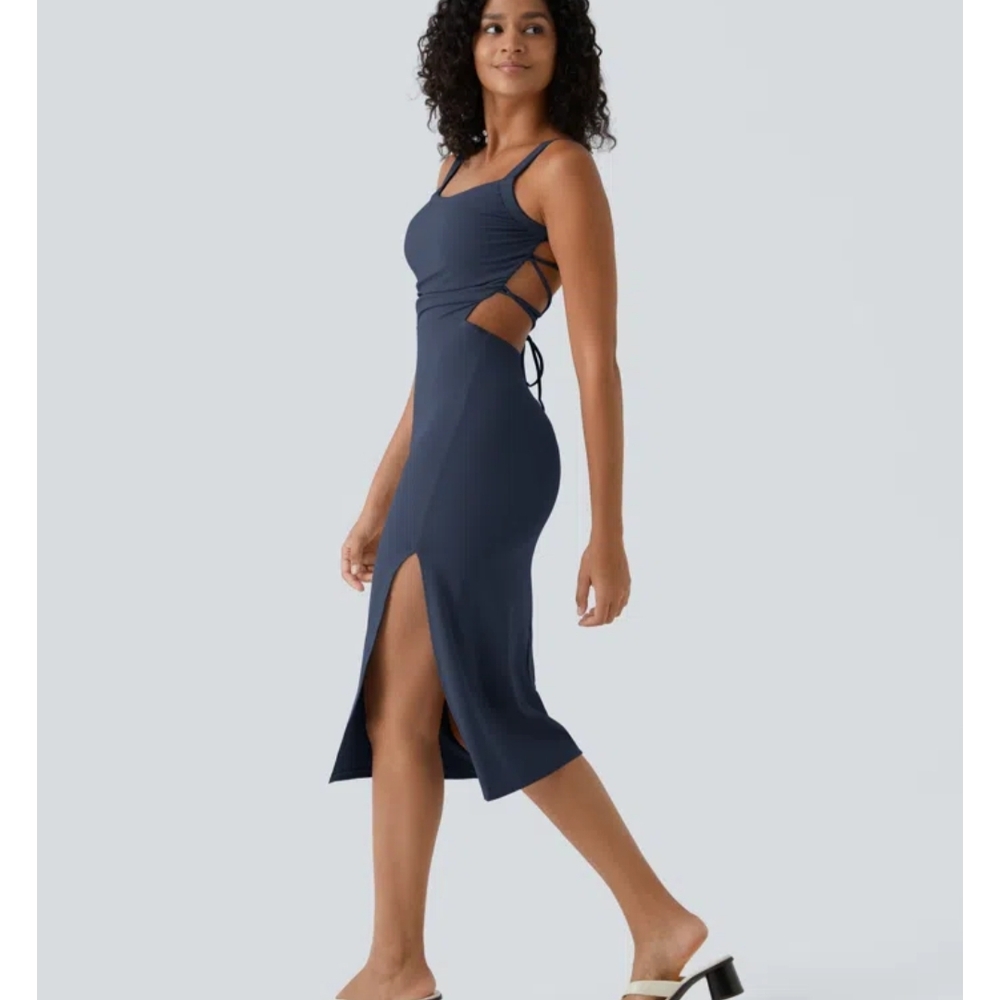 HALARA Navy Midi Dress